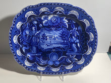 Load image into Gallery viewer, Historical Staffordshire Blue Platter States By Clews Washington
