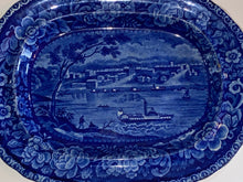 Load image into Gallery viewer, Historical Staffordshire Blue Small Platter Louisville, Kentucky Ca. 1825

