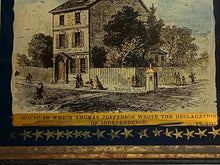 Load image into Gallery viewer, Reverse on Glass of House that Thomas Jefferson Wrote the Decoration of Independence
