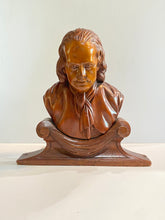 Load image into Gallery viewer, Late 18th Early 19th Century Carved Wooden Bust of Benjamin Franklin
