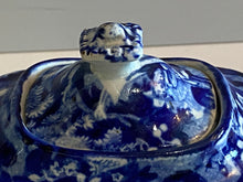 Load image into Gallery viewer, Historical Staffordshire Blue Childs Size Sugar Bowl Slavery Interest Ca. 1825 Rare
