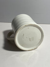 Load image into Gallery viewer, Staffordshire Pearlware Banded Mug Tooled Engine Turned 1820s Creamware White B
