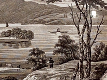 Load image into Gallery viewer, Historical Staffordshire Brown Transfer Platter From Fishkill Hudson River 1835
