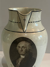Load image into Gallery viewer, Staffordshire Creamware Herculaneum Pitcher Gilbert Stuart Portrait Washington
