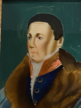Load image into Gallery viewer, Antique 19th Century Reverse on Glass of Marquis de Lafayette
