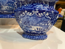 Load image into Gallery viewer, Historical Staffordshire Blue Tea Set with View of Quebec Canada Ca. 1825
