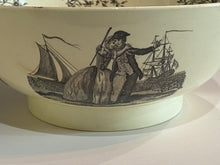 Load image into Gallery viewer, Staffordshire Creamware Liverpool Bowl Success to the Trade of America Ca. 1800
