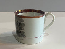 Load image into Gallery viewer, Historical Staffordshire Childrens Mug Cornwallis Surrendering Sword at Yorktown Va.
