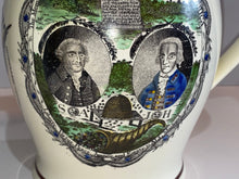 Load image into Gallery viewer, Staffordshire Creamware Liverpool Pitcher Proscribed Patriots American Ship And Jefferson Eagle
