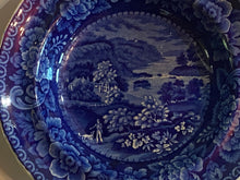 Load image into Gallery viewer, Historical Staffordshire Blue Soup Plates A View Near Philadelphia
