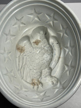 Load image into Gallery viewer, 19th Century Ironstone Pudding Mold With Eagle And Stars Patriotic Pearlware
