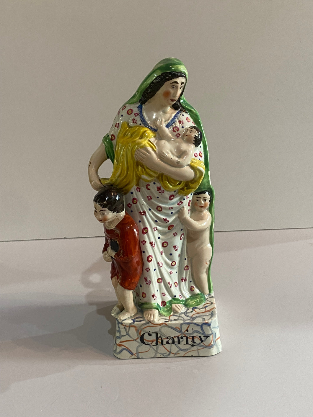 Staffordshire Pearlware Charity Figure Ca. 1820