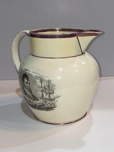 Load image into Gallery viewer, Staffordshire War of 1812 Pitcher Perry and Jones Large Size

