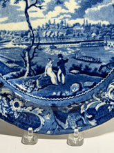 Load image into Gallery viewer, Historical Staffordshire Blue Dinner Plate Fairmount Near Philadelphia 1825 A
