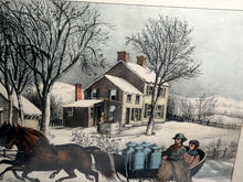 Load image into Gallery viewer, Original Currier &amp; Ives Print Winter Moring In The Country Best 50 Small
