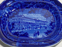 Load image into Gallery viewer, Historical Staffordshire Blue Small Platter Hanover Terrace Regents Park London Ca. 1825
