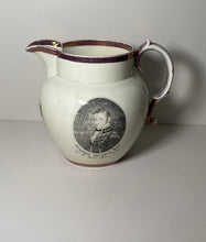 Load image into Gallery viewer, Staffordshire Stephen Decatur 1812 Pitcher Eagle Shield Hornet Peacock
