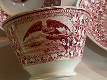 Load image into Gallery viewer, Historical Staffordshire Pink Transfer Eagle Cup and Saucer 2 Available
