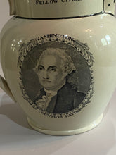 Load image into Gallery viewer, Staffordshire George Washington and General Lafayette Republicans Pitcher 9”
