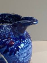Load image into Gallery viewer, Historical Staffordshire Blue Landing Of Lafayette Pitcher Ca. 1825
