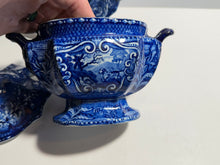 Load image into Gallery viewer, Staffordshire Quadruped Gravy Tureen and Tray Rabbit and Dog
