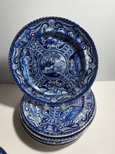 Load image into Gallery viewer, Staffordshire Blue Transfer Dinner Plate Quadrupeds Lion Ca. 1825

