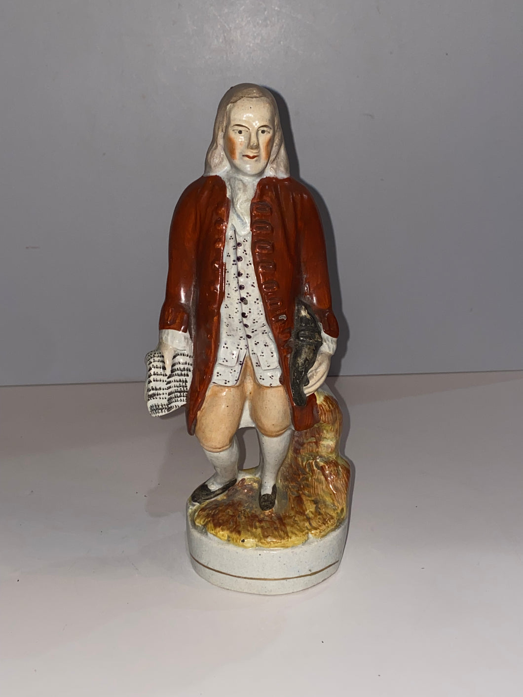 Staffordshire Figure of Benjamin Franklin Small Size