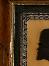 Load image into Gallery viewer, 19th Century Reverse on Glass Silhouette of George Washington
