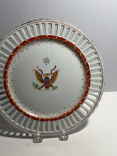 Load image into Gallery viewer, 19th Century Chinese Export Porcelain Reticulated Plate Seal Of United States
