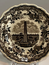 Load image into Gallery viewer, Historical Staffordshire Bunker Hill Monument Plate Brown Transfer
