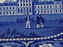 Load image into Gallery viewer, Historical Staffordshire Blue Platter Pennsylvania Hospital Philadelphia Ca. 1825
