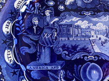 Load image into Gallery viewer, Historical Staffordshire Blue Large “States” Series Platter by Clews
