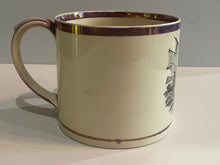 Load image into Gallery viewer, Historical Staffordshire War of 1812 Large Mug With Captain Pike Rare Form 1815
