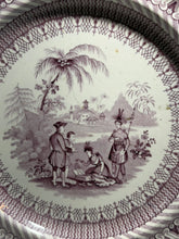 Load image into Gallery viewer, Historical Staffordshire Mulberry Transfer Plate Penns Treaty And Indians 1835
