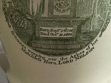 Load image into Gallery viewer, Staffordshire Creamware Liverpool Pitcher Horatio Nelson Ship Compass Ca. 1800

