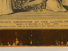 Load image into Gallery viewer, Original N. Currier Print Washington’s Reception By The Ladies Trenton NJ
