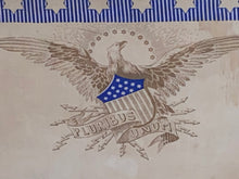 Load image into Gallery viewer, 1876 Philadelphia Centennial Handkerchief Memorial Hall Historical Blue Eagle
