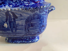 Load image into Gallery viewer, Historical Staffordshire Sugar Bowl Washington With Scroll in Hand at His Own Tomb
