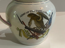 Load image into Gallery viewer, Staffordshire Arms of United States Free Trade and Sailors Rights Pitcher
