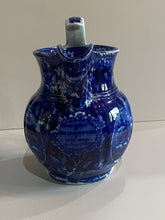 Load image into Gallery viewer, Historical Staffordshire Blue Pitcher Landing of Lafayette Pattern
