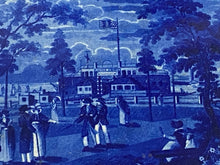Load image into Gallery viewer, Historical Staffordshire Blue Platter Esplanade Castle Gardens New York

