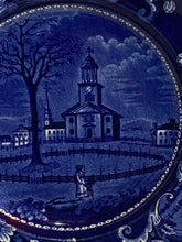 Load image into Gallery viewer, Historical Staffordshire Blue Dinner Plate Pittsfield Elm Ca. 1825 Transfer
