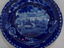 Load image into Gallery viewer, Historical Staffordshire Blue Macdonough’s Victory Small Plate
