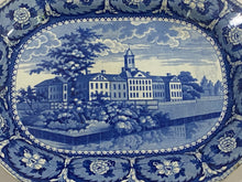Load image into Gallery viewer, Historical Staffordshire Blue Platter New York Almshouse Ca. 1825
