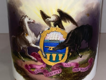 Load image into Gallery viewer, 19th Century Porcelain Mug Painted Arms of Pennsylvania Possibly Serves
