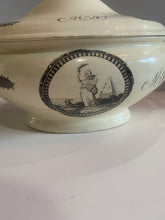 Load image into Gallery viewer, Staffordshsire Creamware Liverpool Soup Tureen Columbia At Washington Memorial Rare
