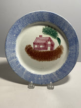 Load image into Gallery viewer, Staffordshire Spatterware Plate In The Schoolhouse Pattern Ca. 1830
