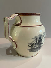 Load image into Gallery viewer, Staffordshire War of 1812 Pitcher Macdonough’s Victory on Lake Champlain
