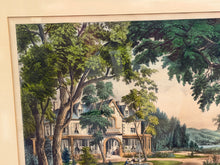 Load image into Gallery viewer, Original Currier &amp; Ives Print Summer In The Country Large Folio Horse Mansion
