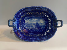 Load image into Gallery viewer, Historical Staffordshire Reticulated Basket East Cowes Isle of Wight Scarce 1825
